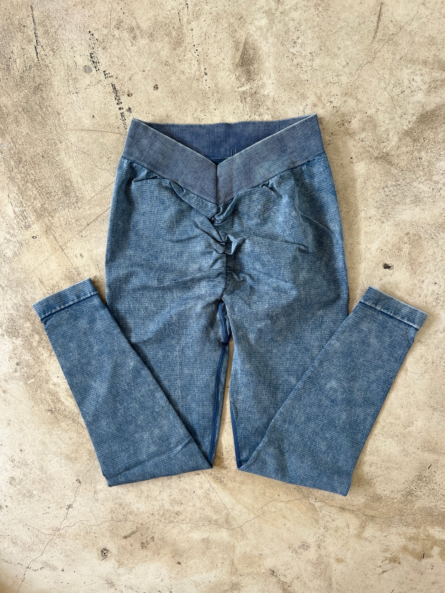 Legging V back (azul)