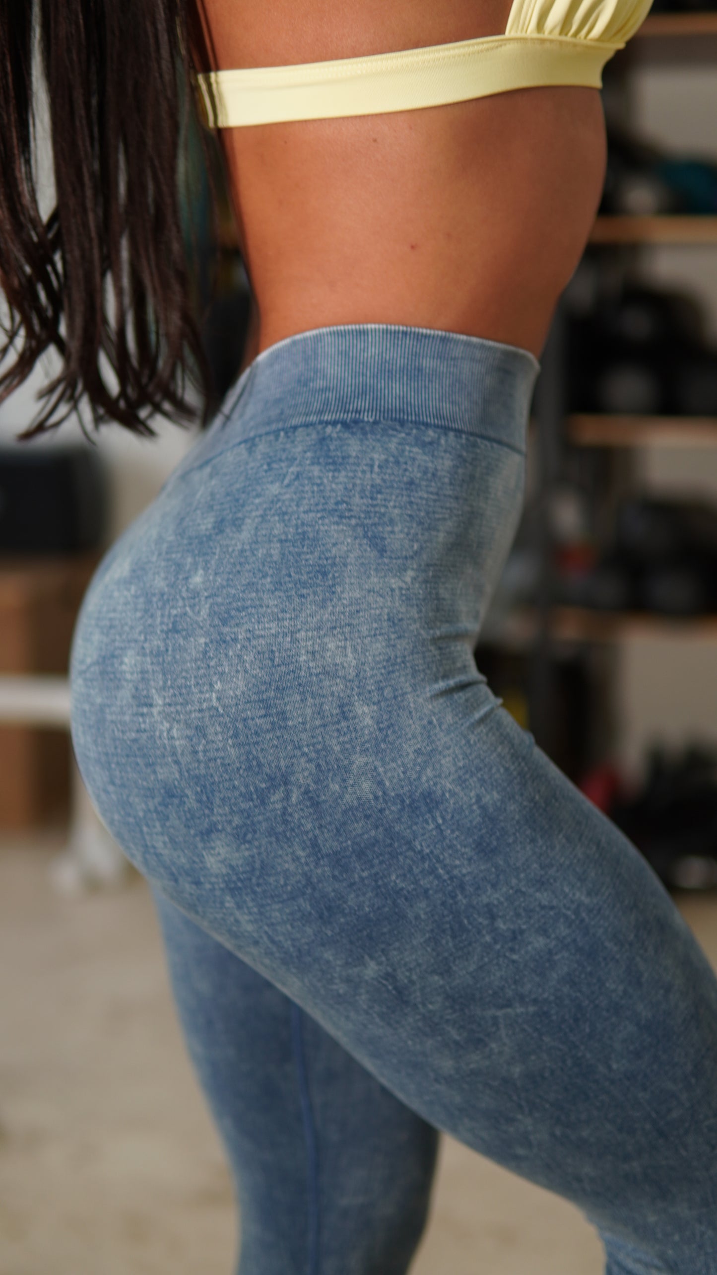 Legging V back (azul)